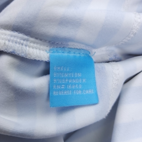 J. McLaughlin Blue White Stripe Layered Faux Wrap Skirt Sz S - Picture 12 of 12